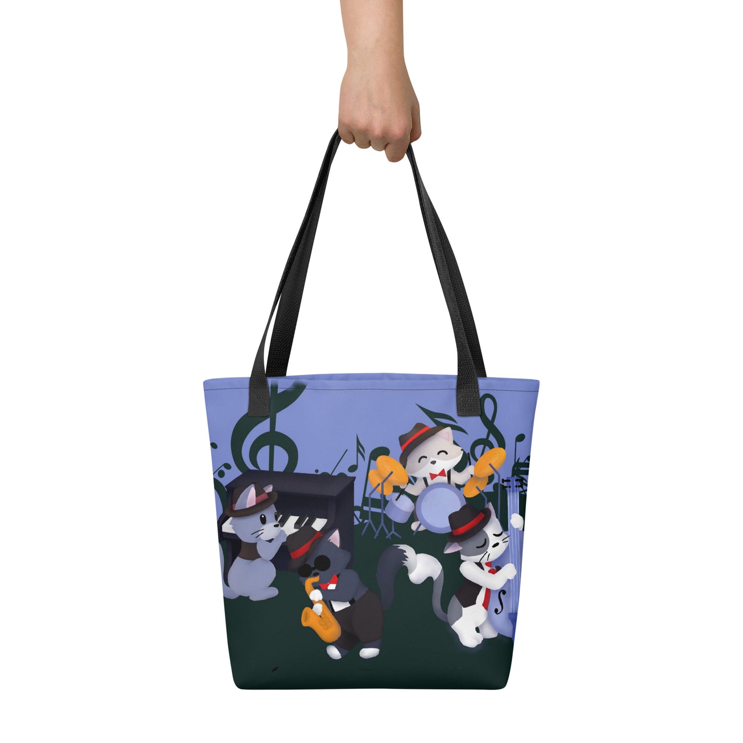 Jazz Kitties Tote Bag