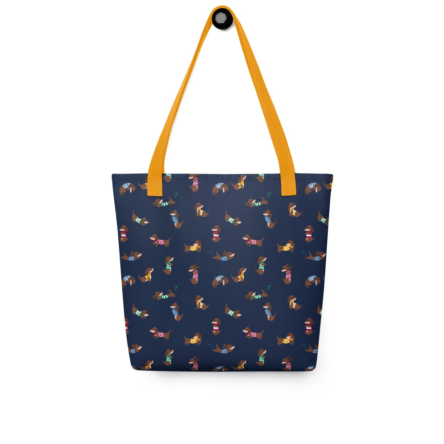 Dachshunds in Stripes Patterned Tote Bag