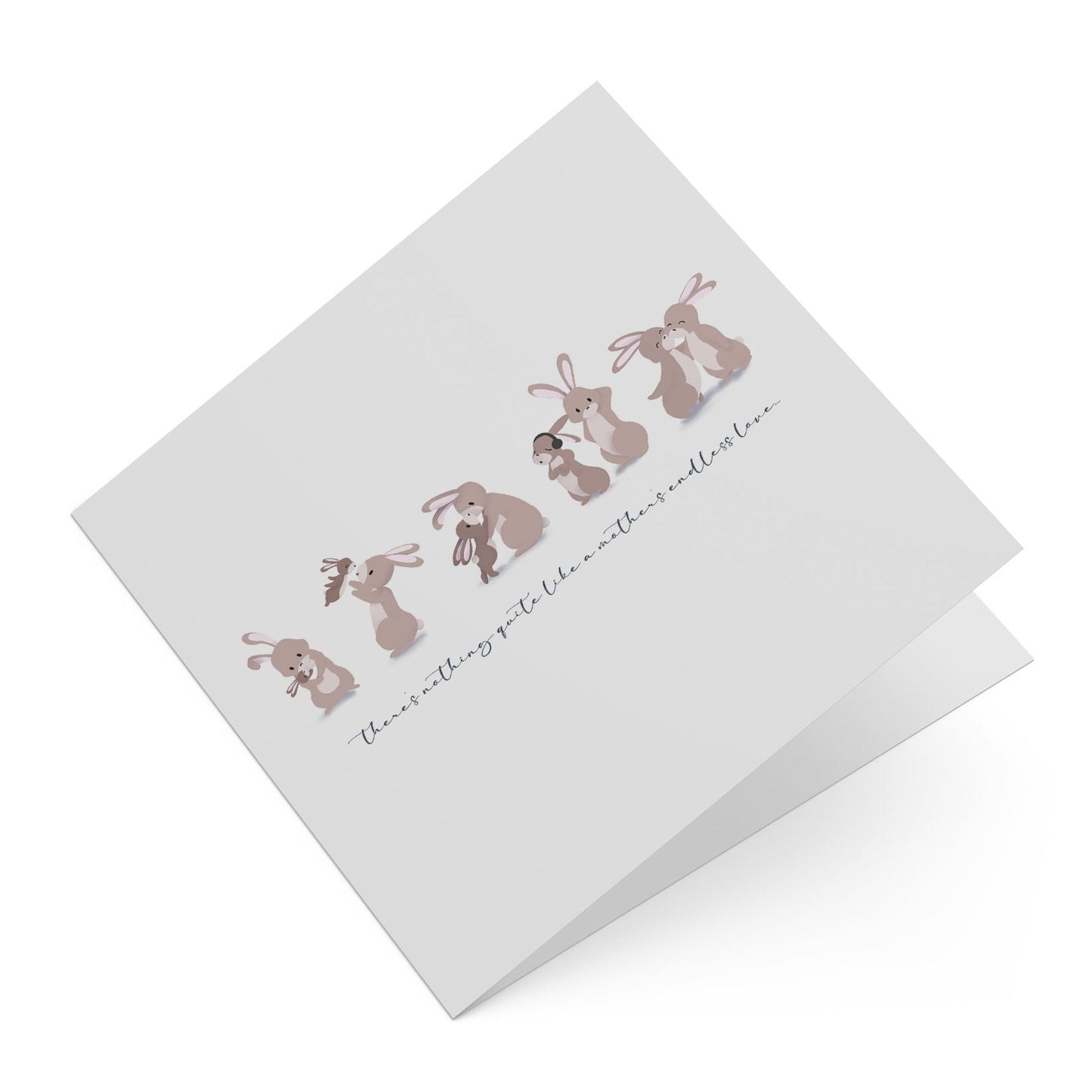 Mother's Day Greeting Card - Mother & Child Bunnies