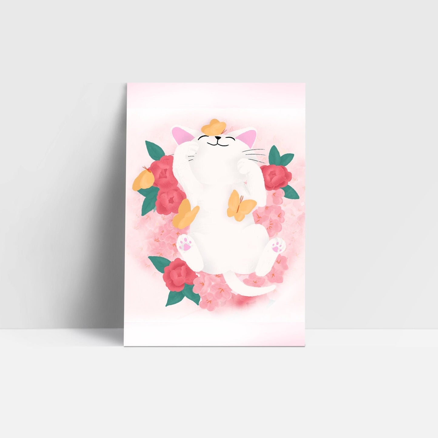 Kitty in Season (Autumn, Spring, Summer, Winter) Postcard Set of 4, Greeting Cards/Postcards, Post Cards