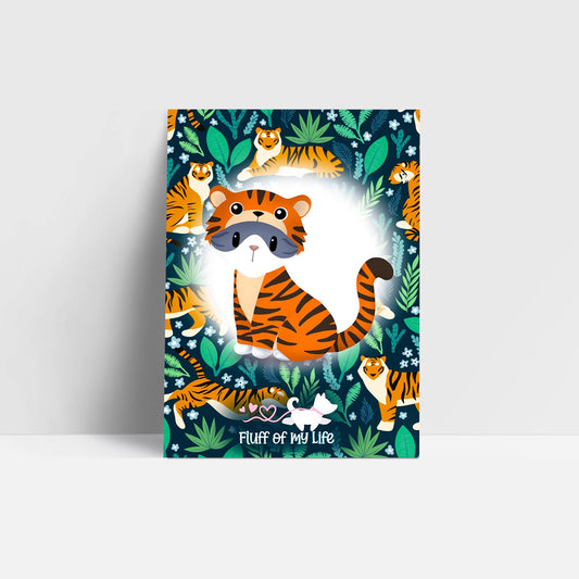 Tiger Kitty Postcard - Kitties in Animal Costumes