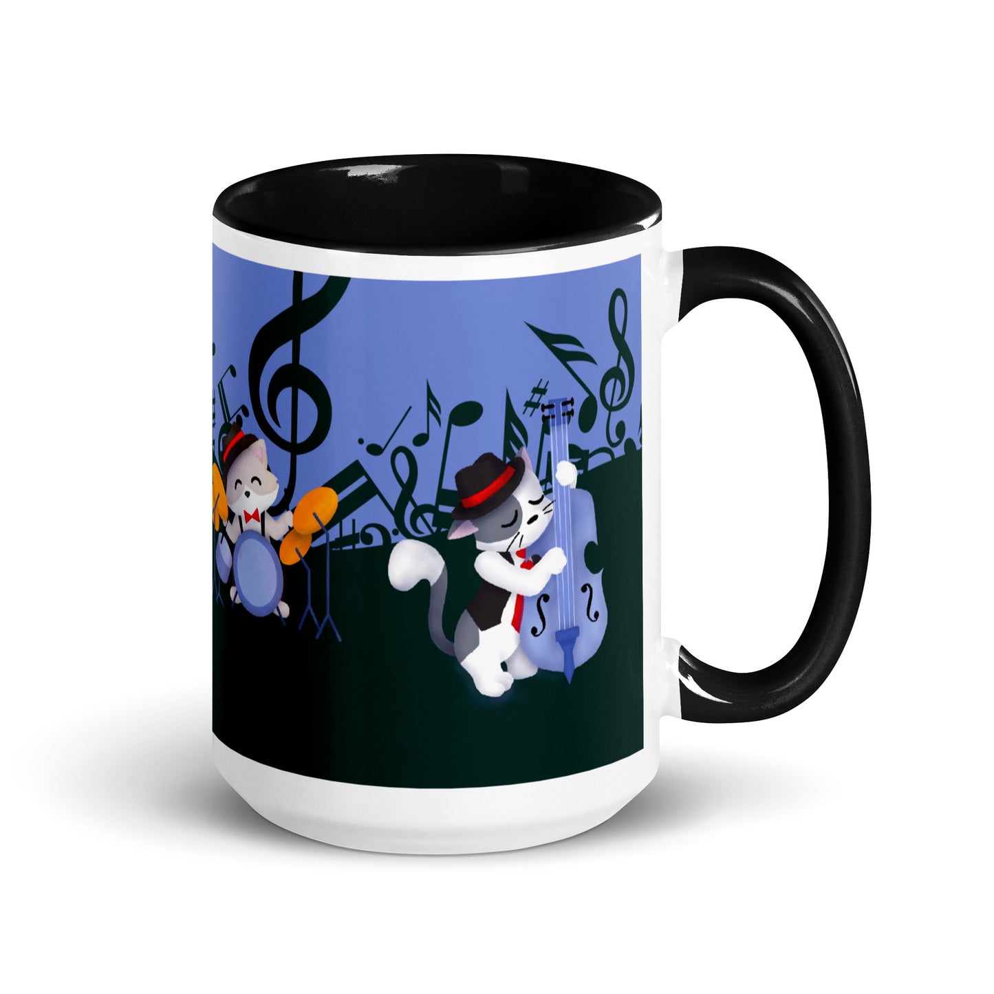 Jazz Kitties Navy/Black Mug