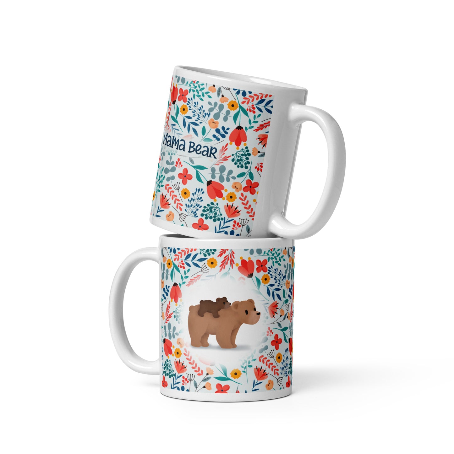 Mama Bear & Baby Bear Riding Mug