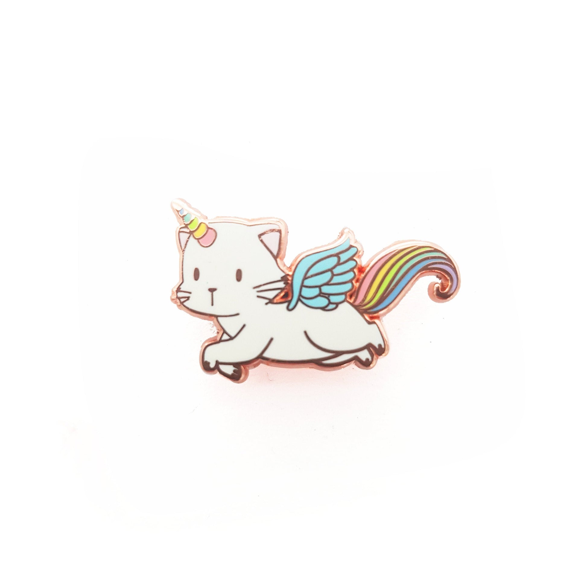 Kitticorn - Small Enamel Pin (Caticorn, Cat Unicorn), Pins, Brooches & Lapel Pins