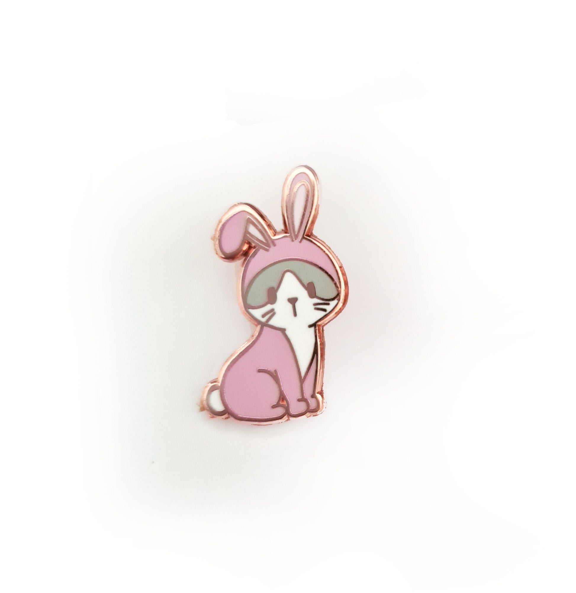 Kitty in Bunny Suit/Costume - Small Enamel Pin, Pins, Brooches & Lapel Pins