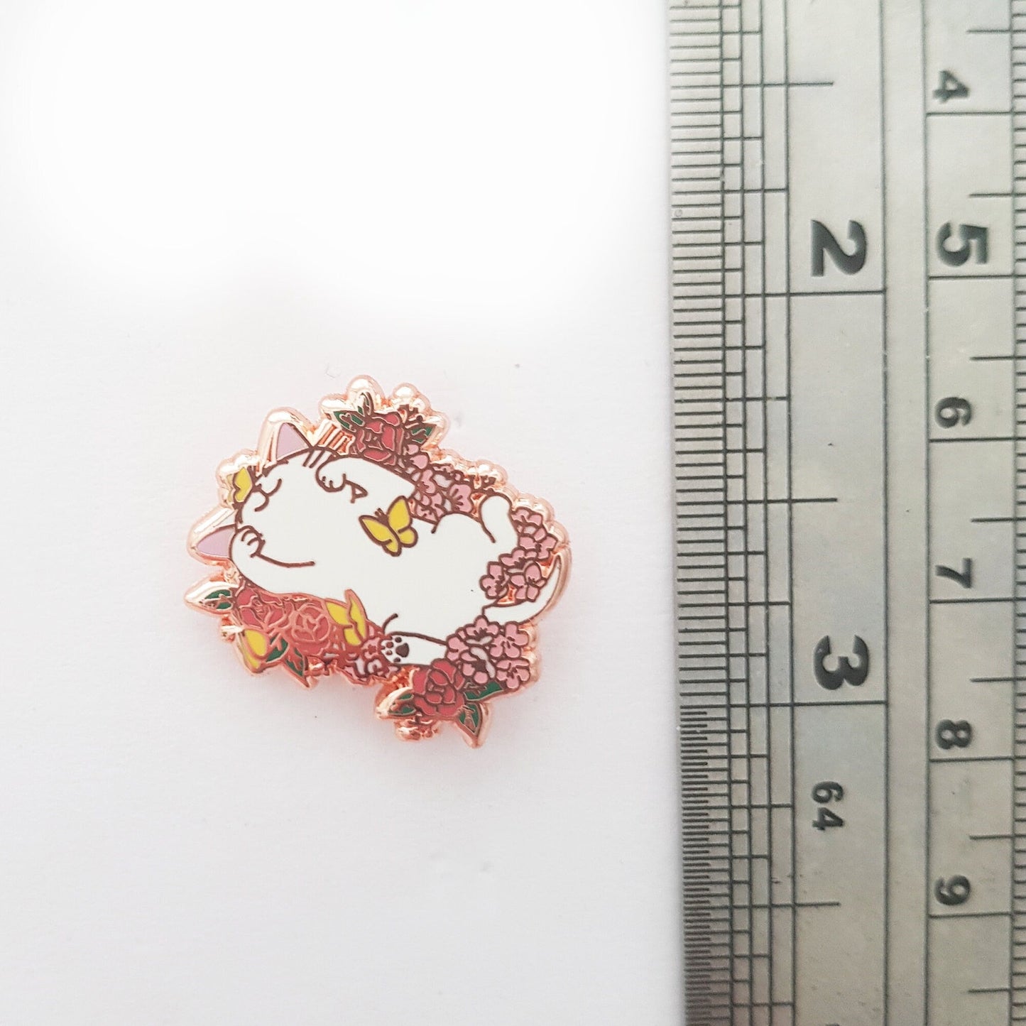 Spring Florals Kitty - Small Enamel Pin, Pins, Brooches & Lapel Pins