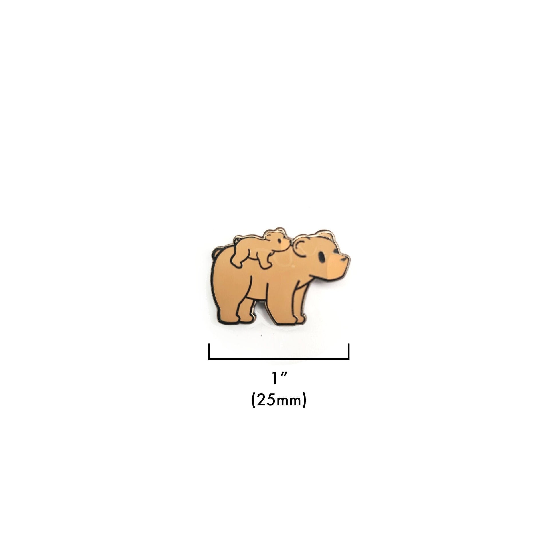 Papa Bear and Baby Bear - Small Enamel Pin Set of 4, Pins, Brooches & Lapel Pins