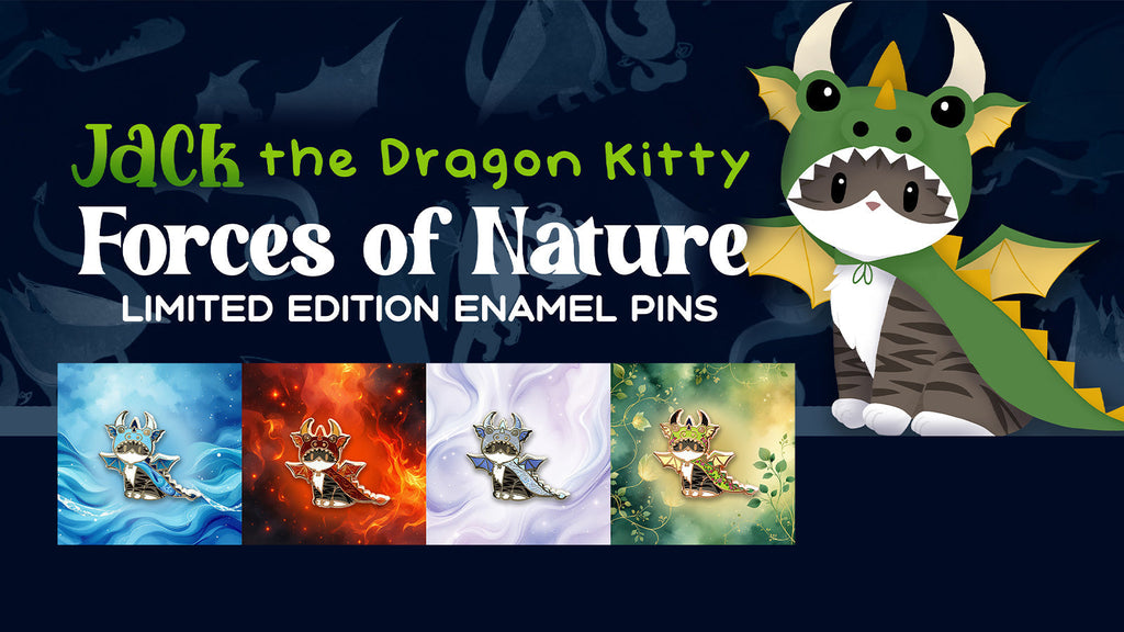 Jack the Dragon Kitty - Forces of Nature, Limited Edition Pins