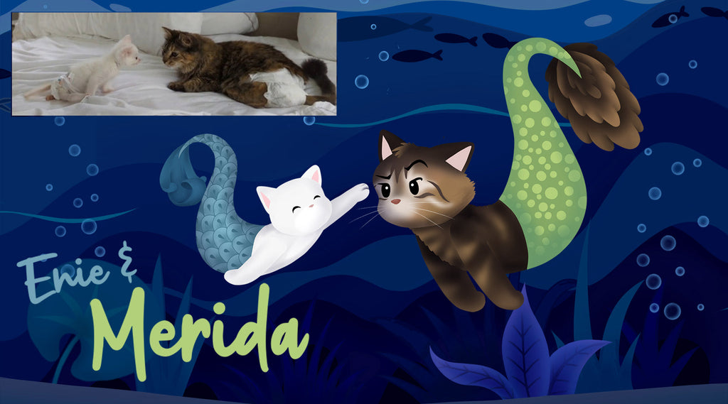 Purrmaid Merida (& Baby Purrmaid Enie)