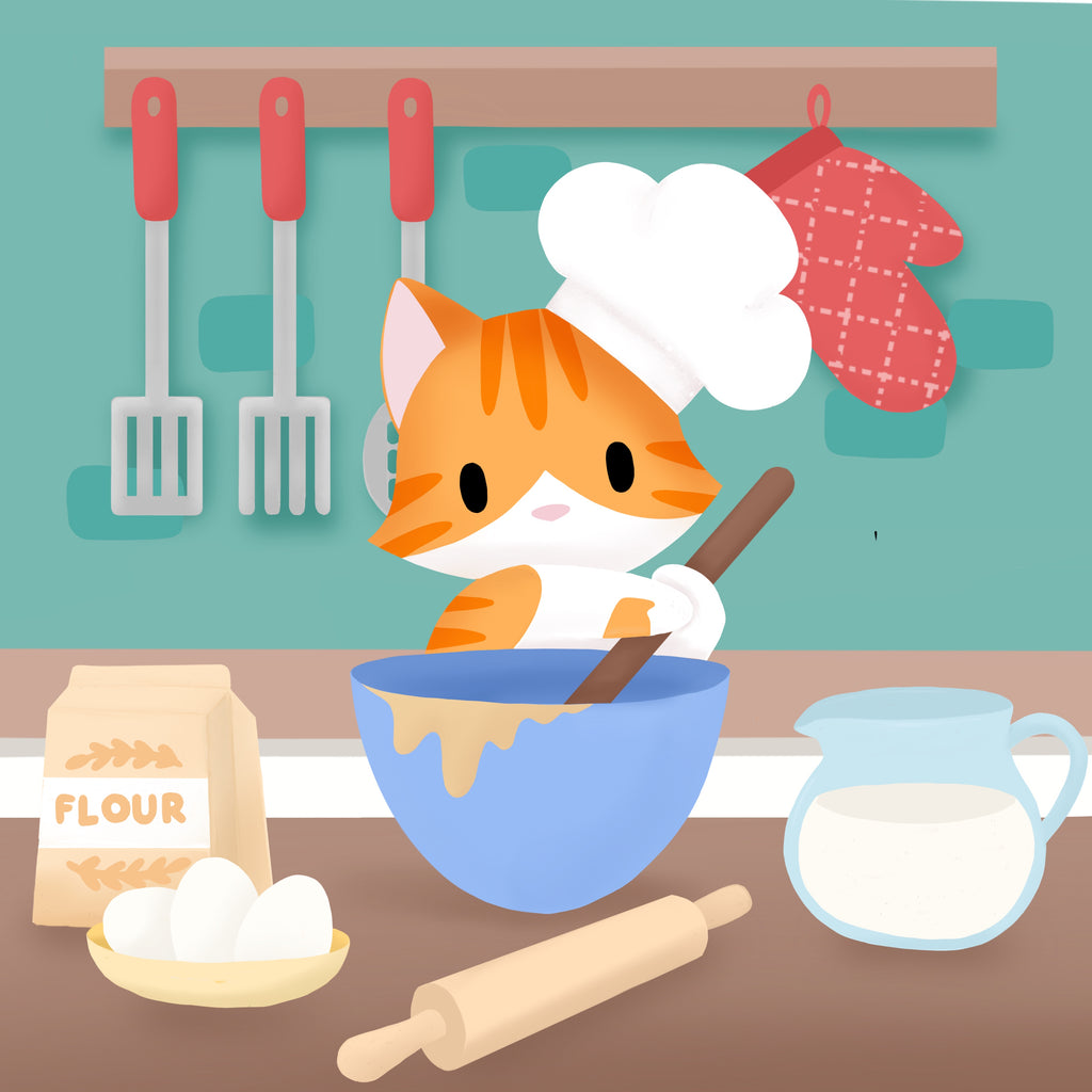 Chef Kitty Mac (Cat in a Chef Hat)