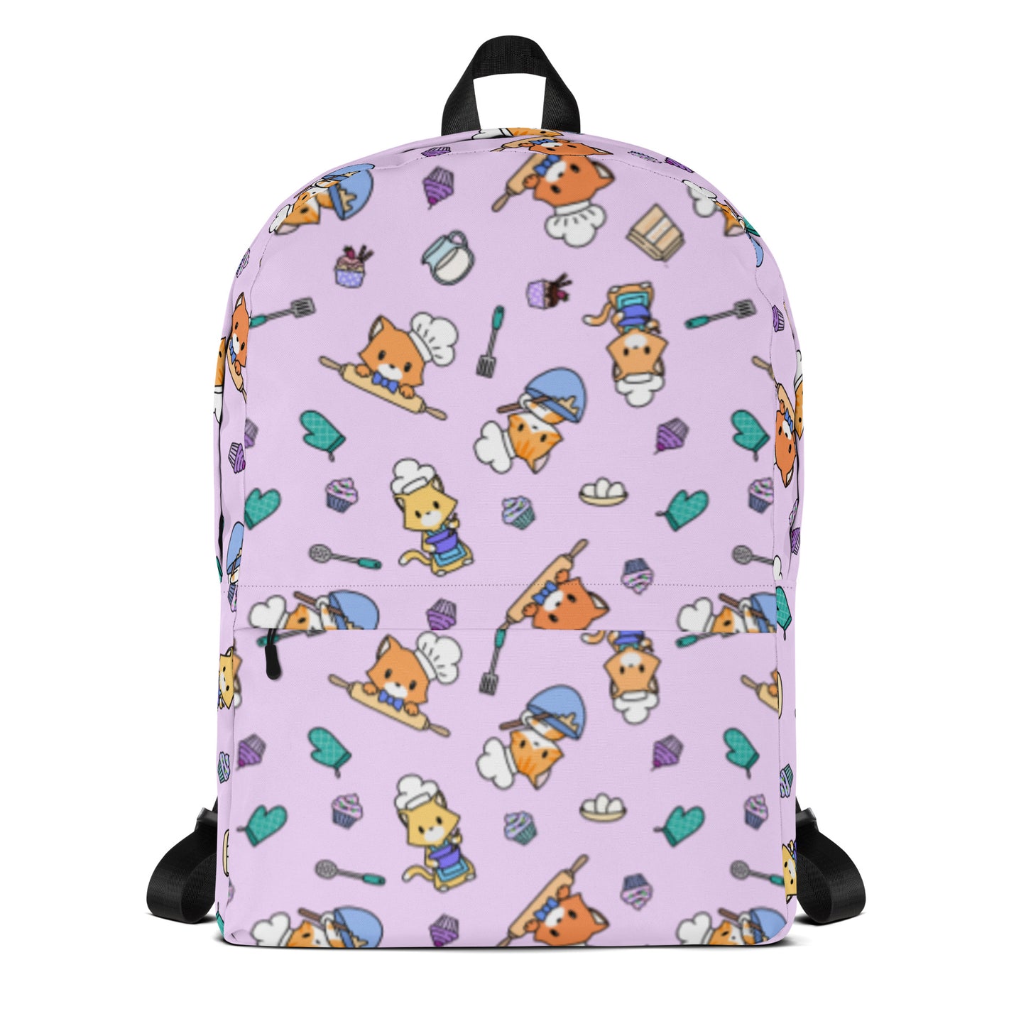 Chef Kitty Patterned Backpack