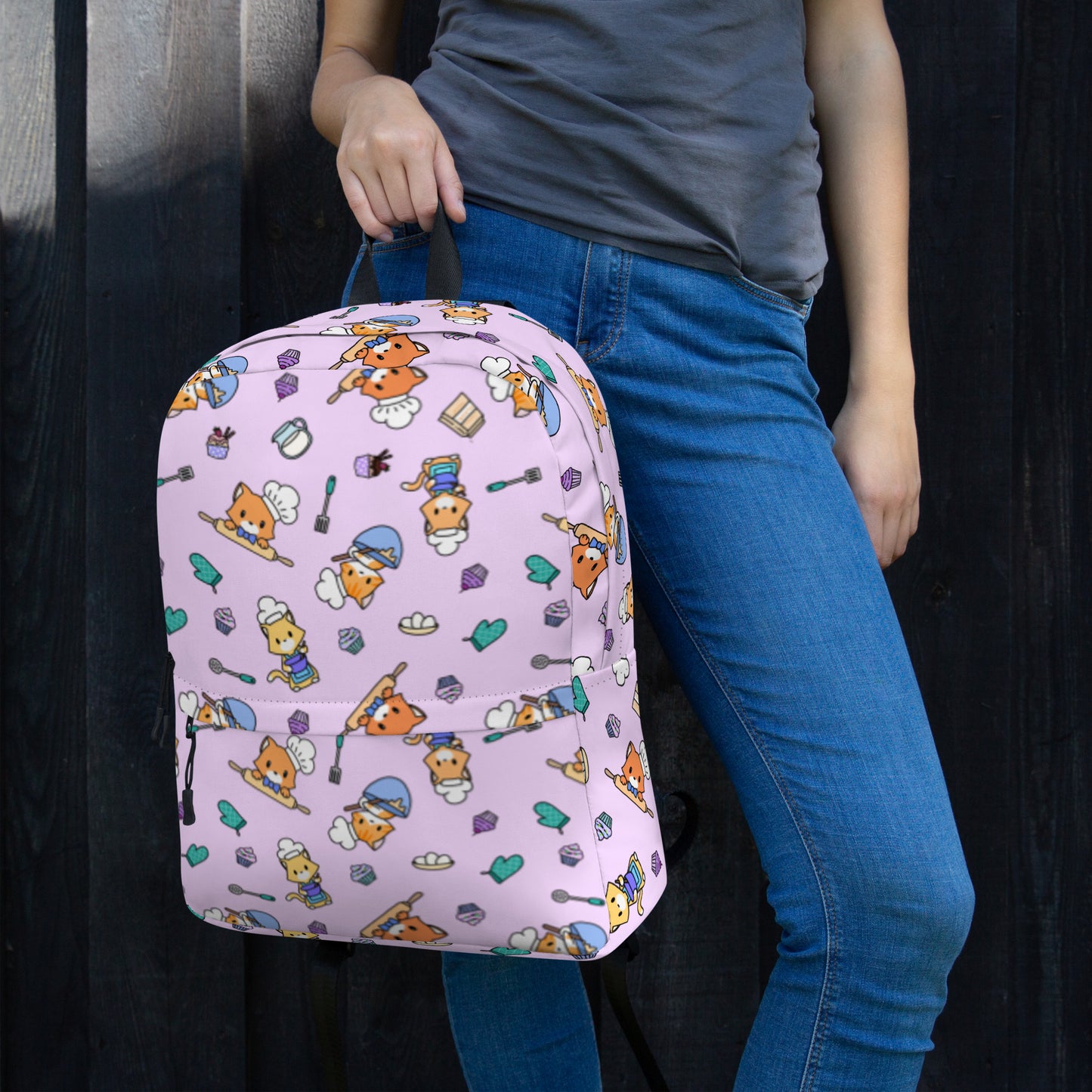 Chef Kitty Patterned Backpack