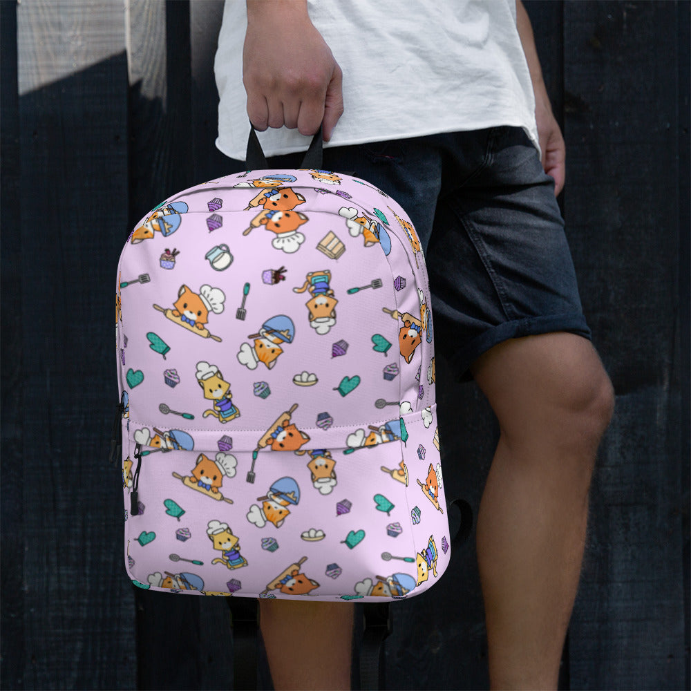 Chef Kitty Patterned Backpack