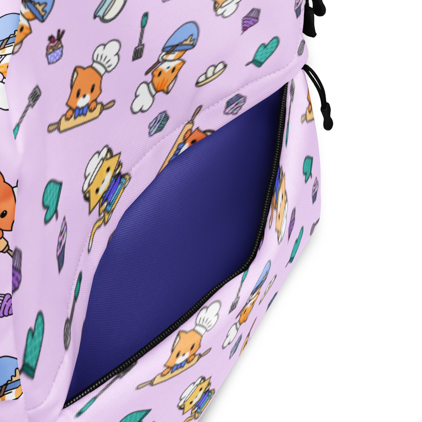 Chef Kitty Patterned Backpack