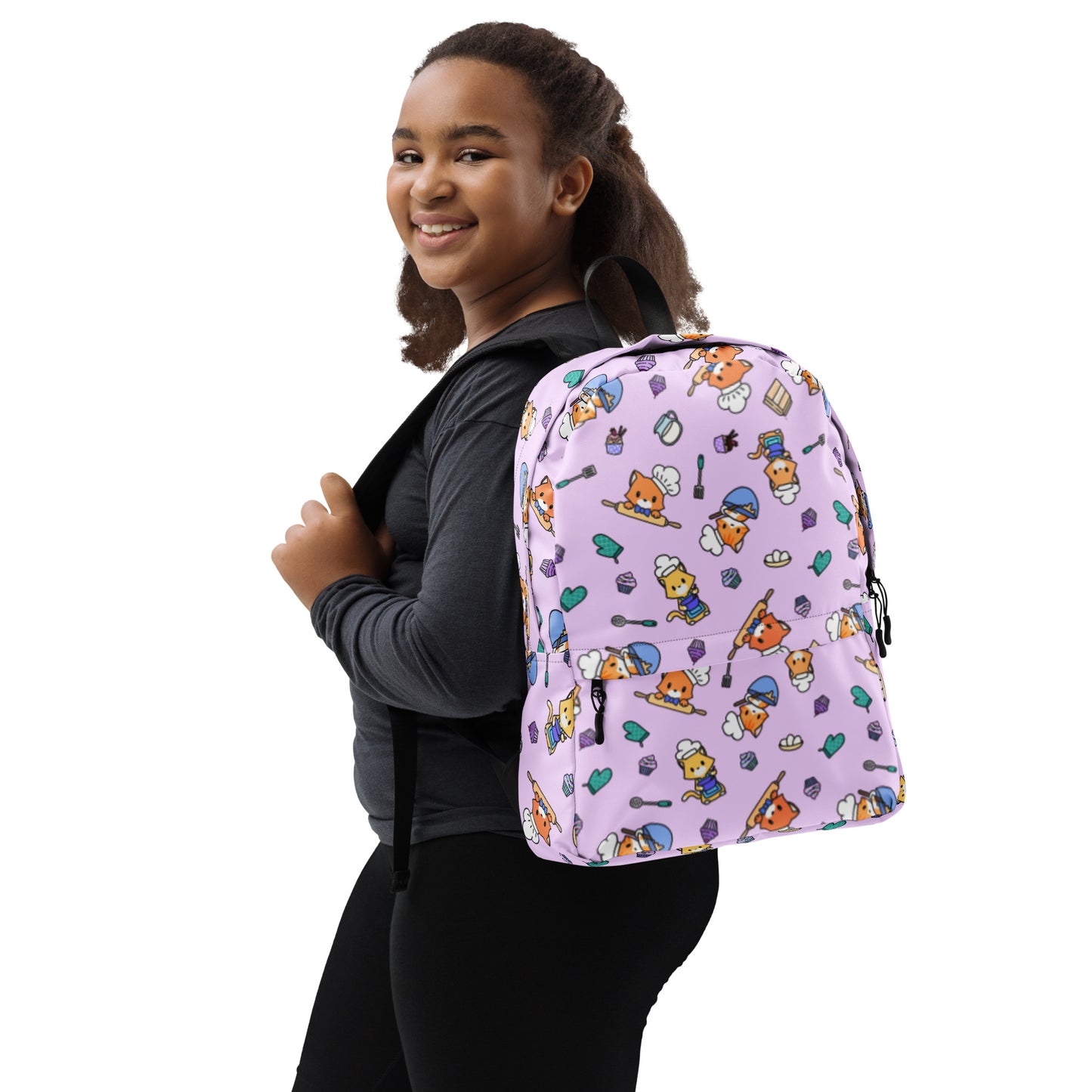 Chef Kitty Patterned Backpack