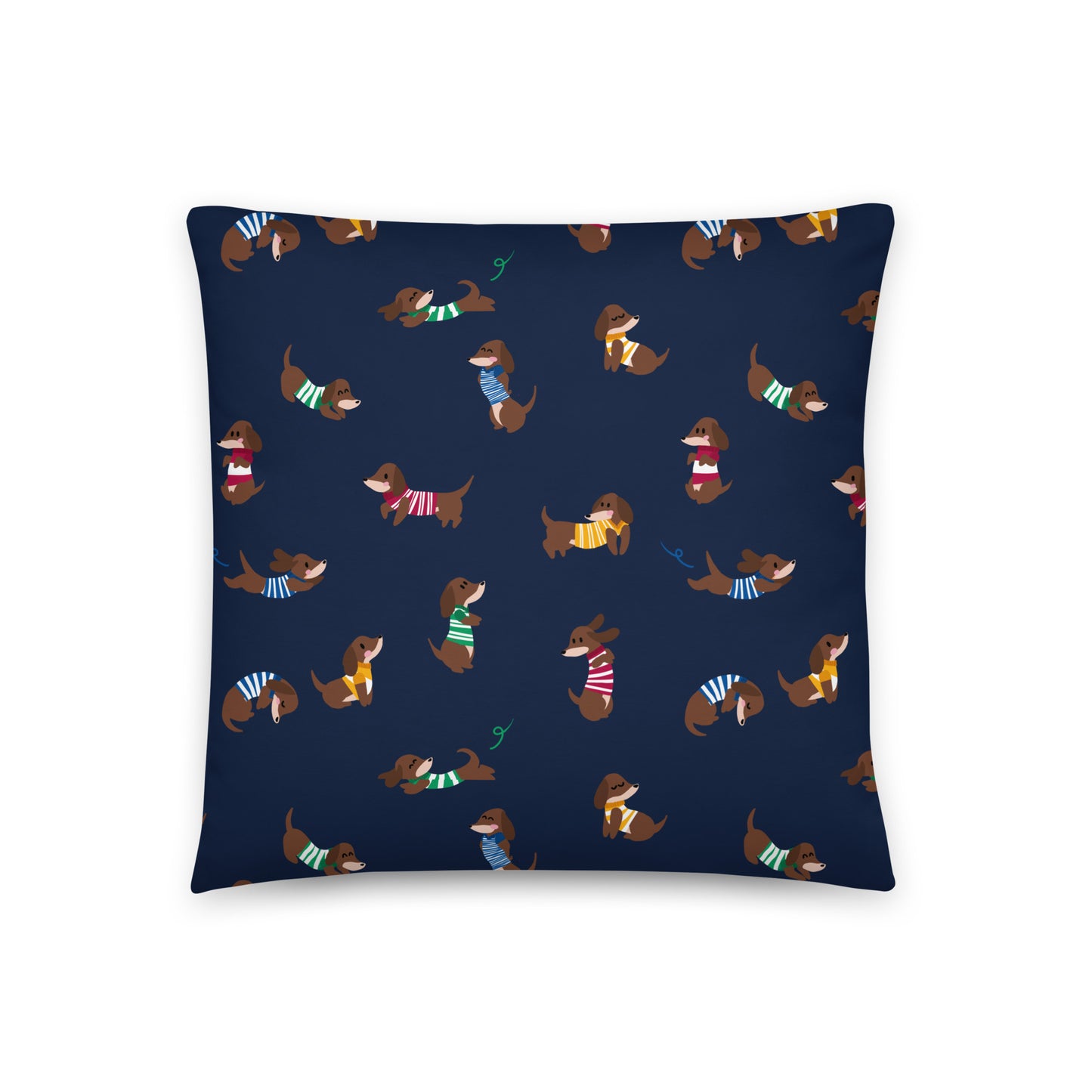 Dachshunds in Stripes Pillow