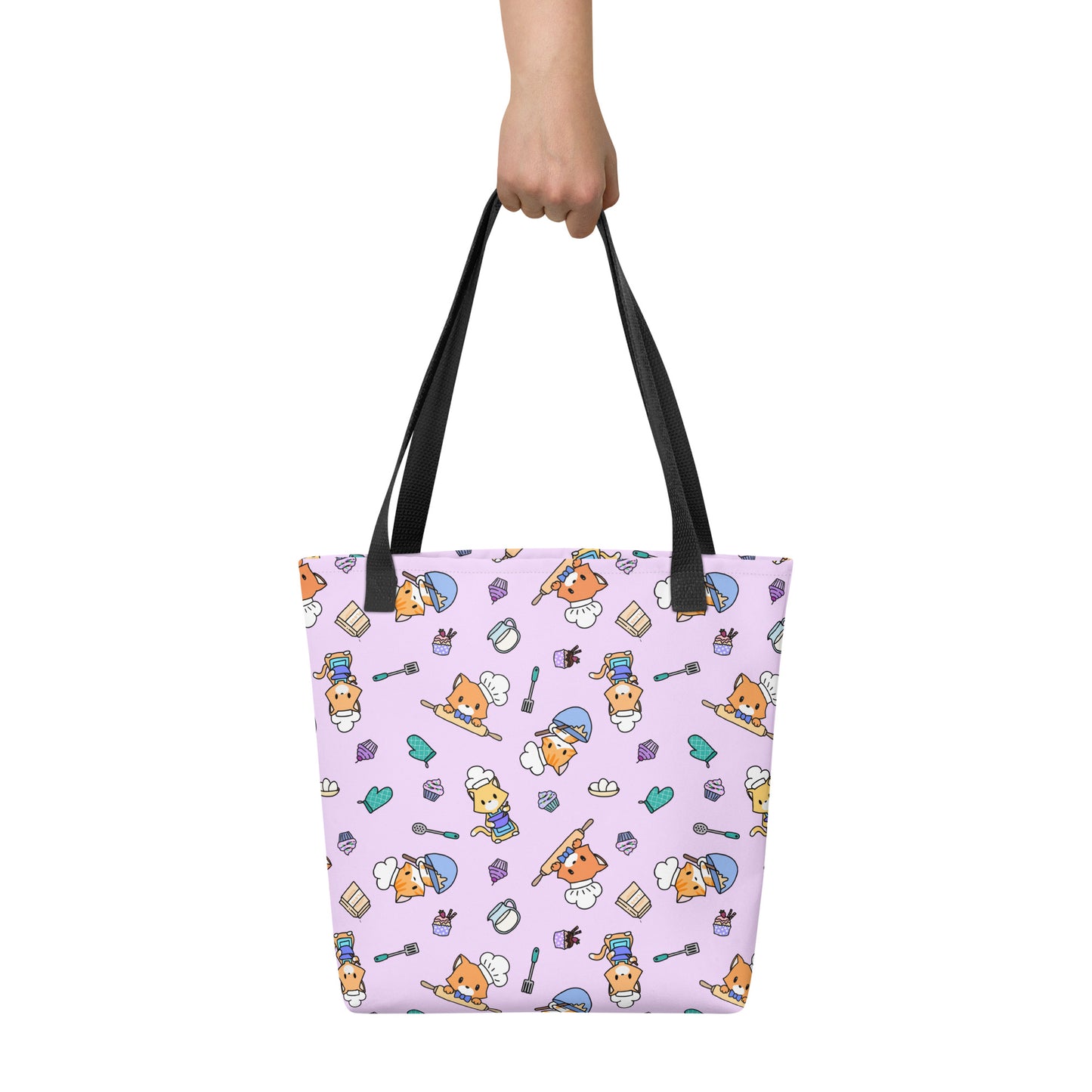 Chef Kitty Patterned Tote Bag