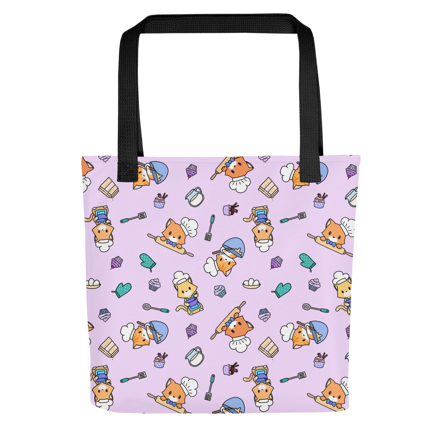 Chef Kitty Patterned Tote Bag