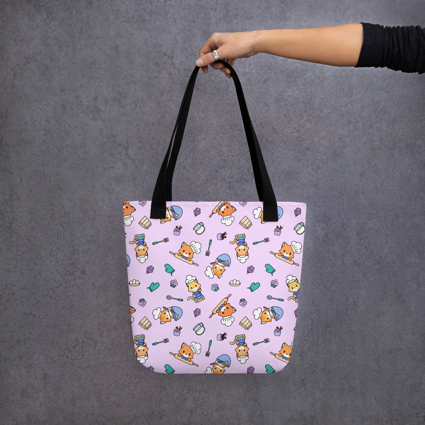 Chef Kitty Patterned Tote Bag