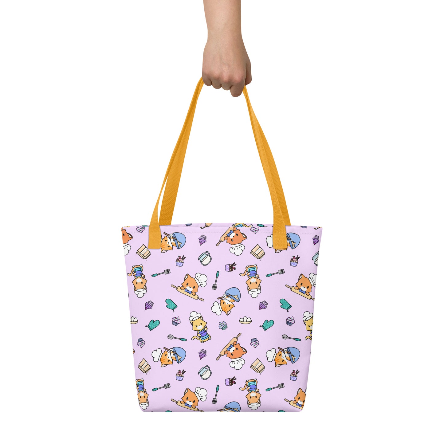 Chef Kitty Patterned Tote Bag