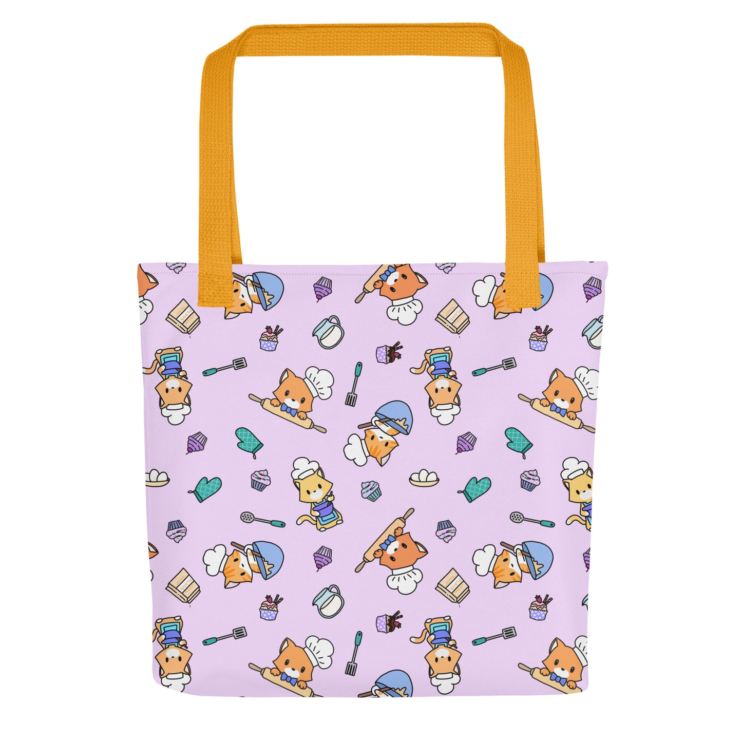 Chef Kitty Patterned Tote Bag