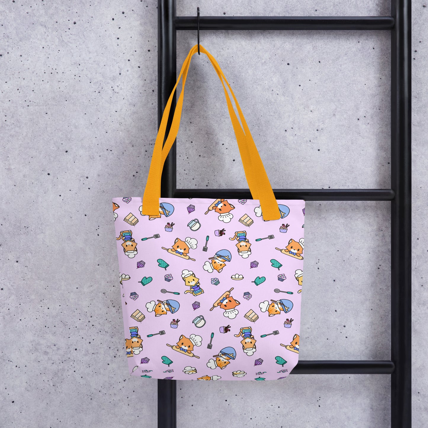 Chef Kitty Patterned Tote Bag