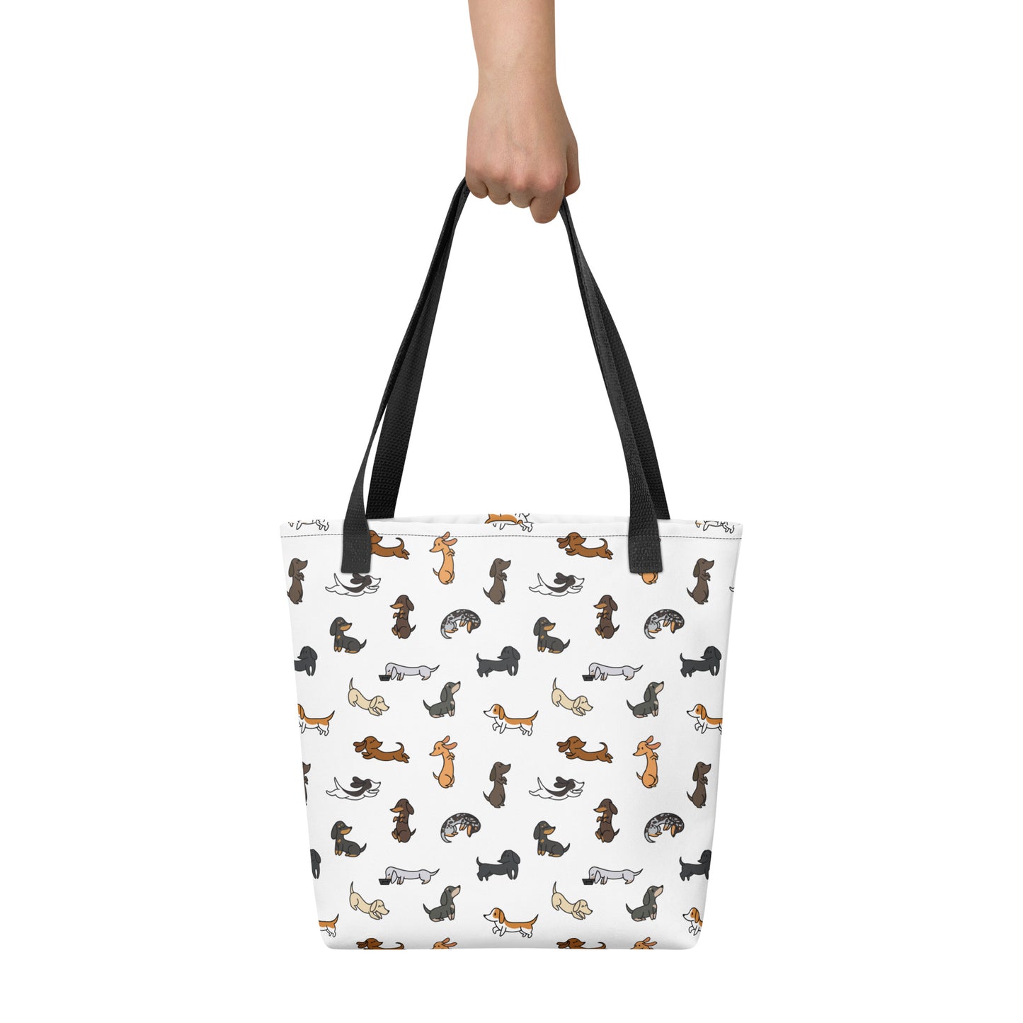 Cute Dachshunds Patterned Tote Bag