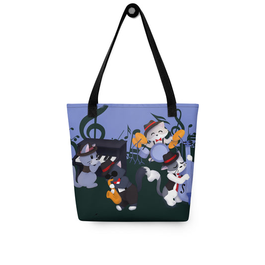 Jazz Kitties Tote Bag