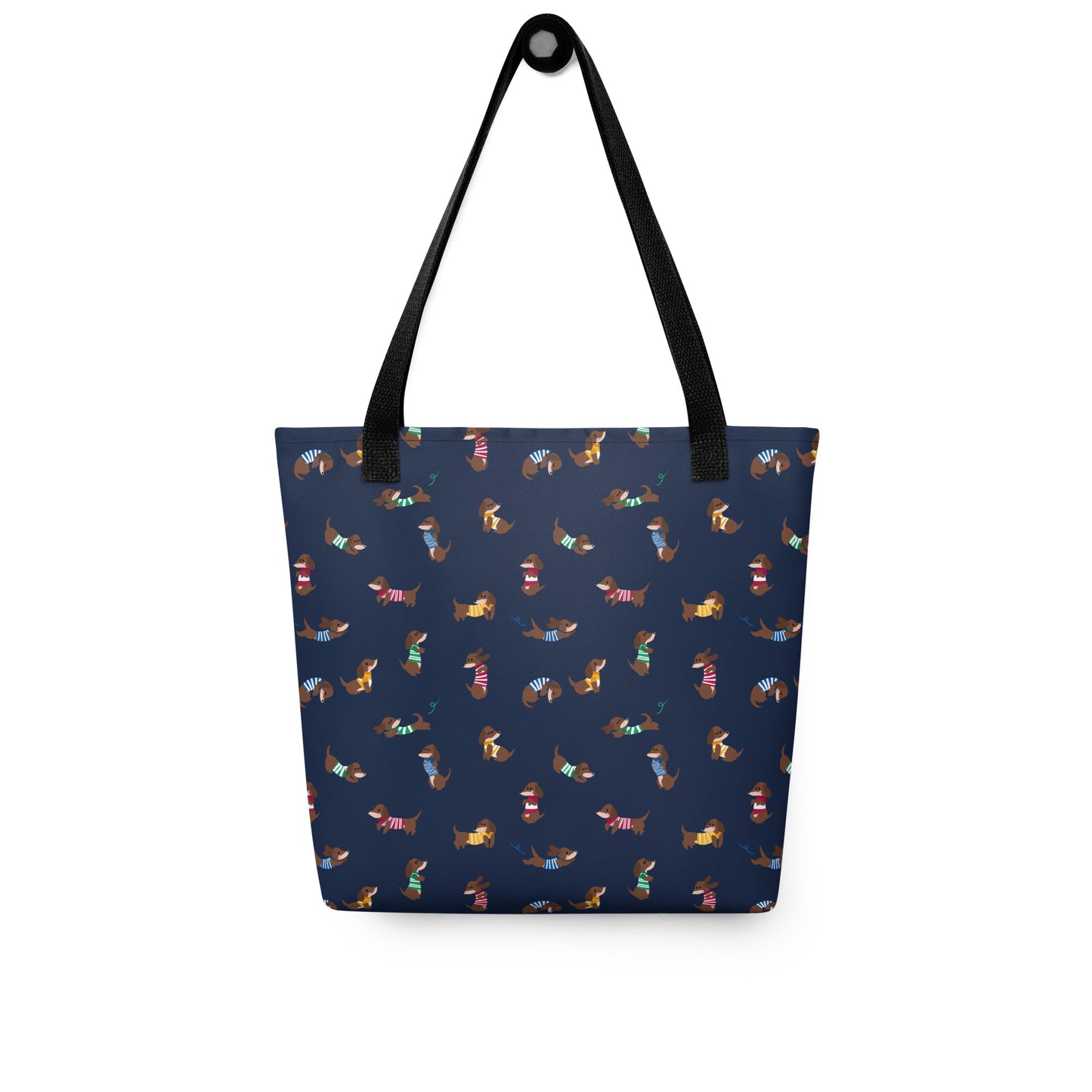 Dachshunds in Stripes Patterned Tote Bag