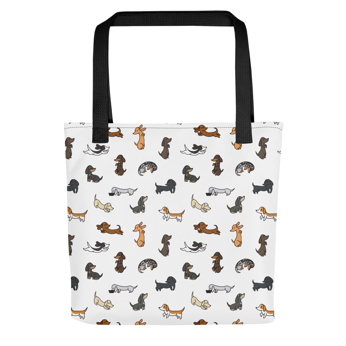 Cute Dachshunds Patterned Tote Bag