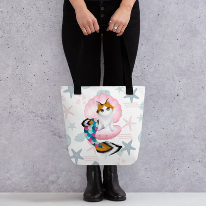 Purrmaid Paisley Tote Bag