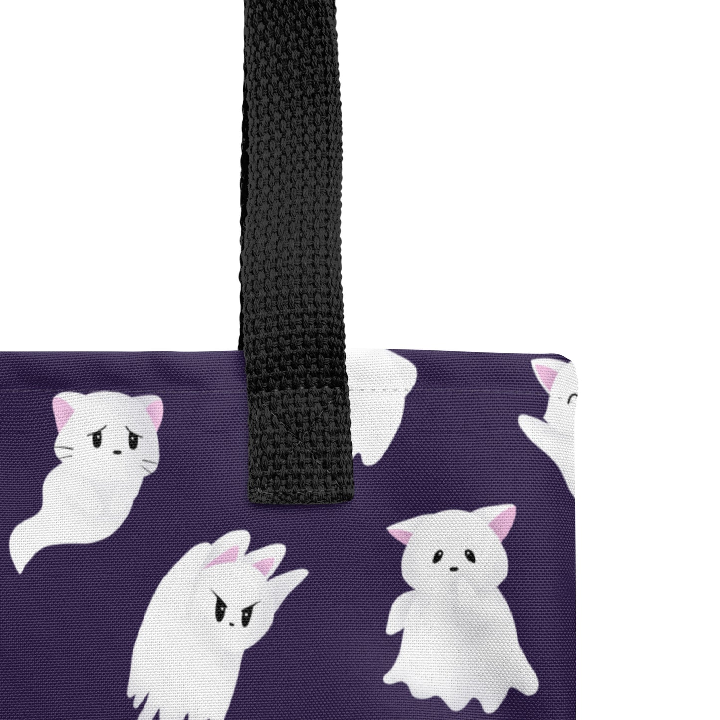 Ghost Kitties Patterned Tote Bag