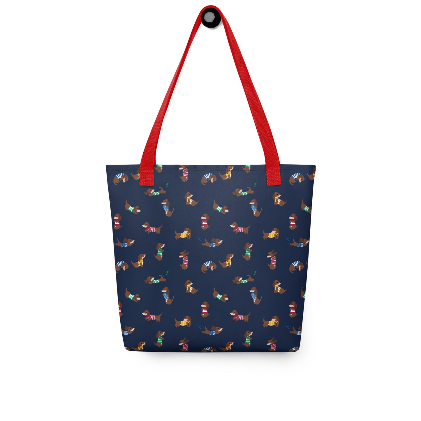 Dachshunds in Stripes Patterned Tote Bag