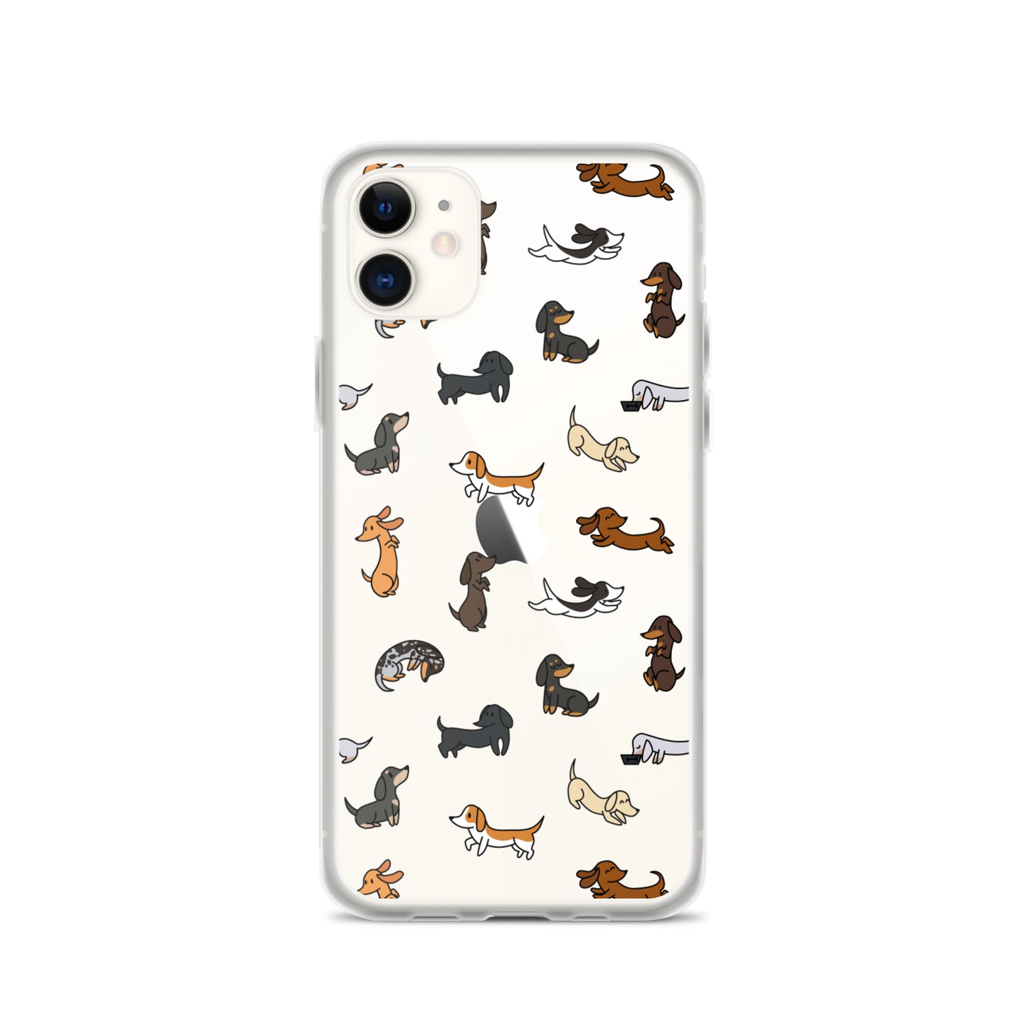 Dachshunds Patterned iPhone Clear Case