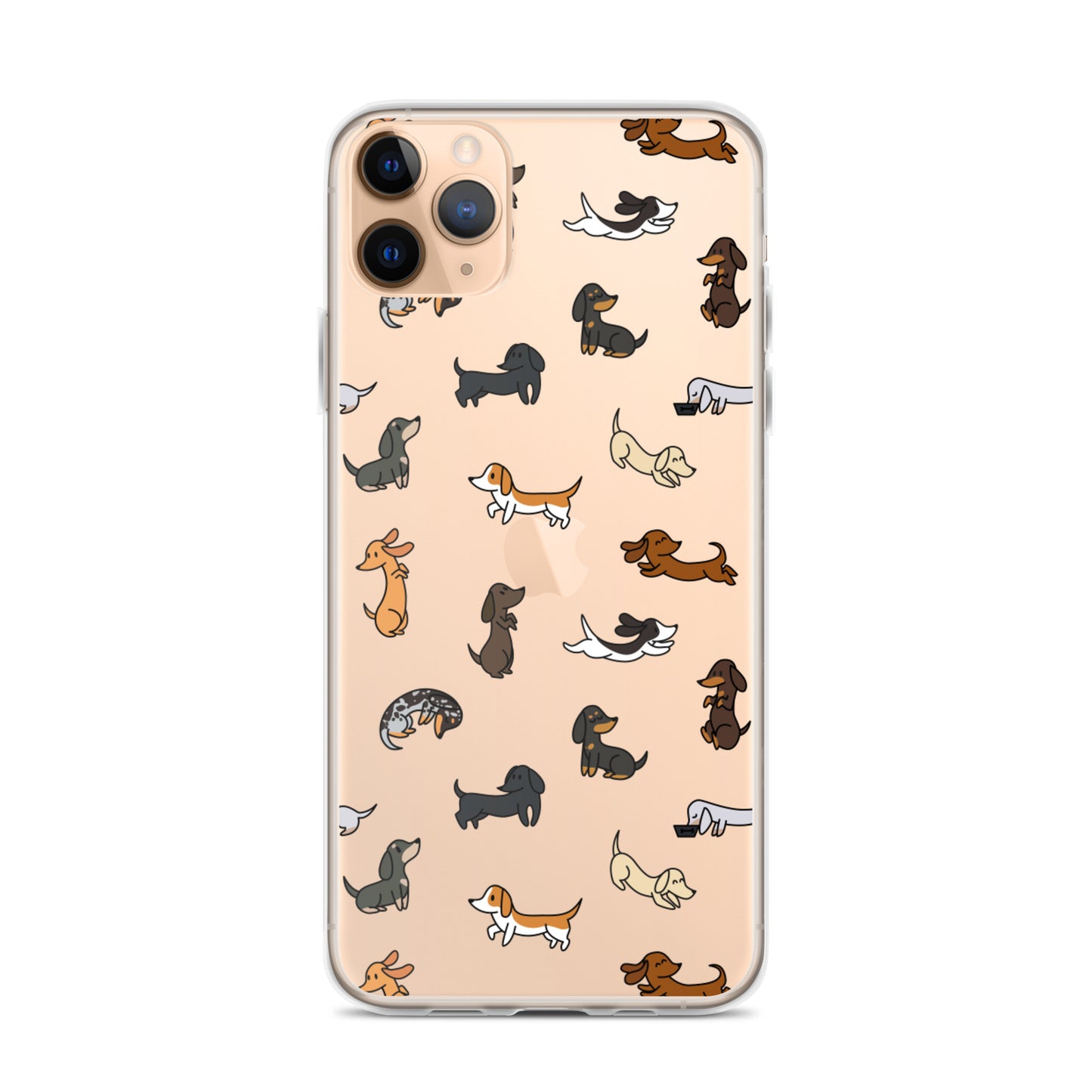 Dachshunds Patterned iPhone Clear Case