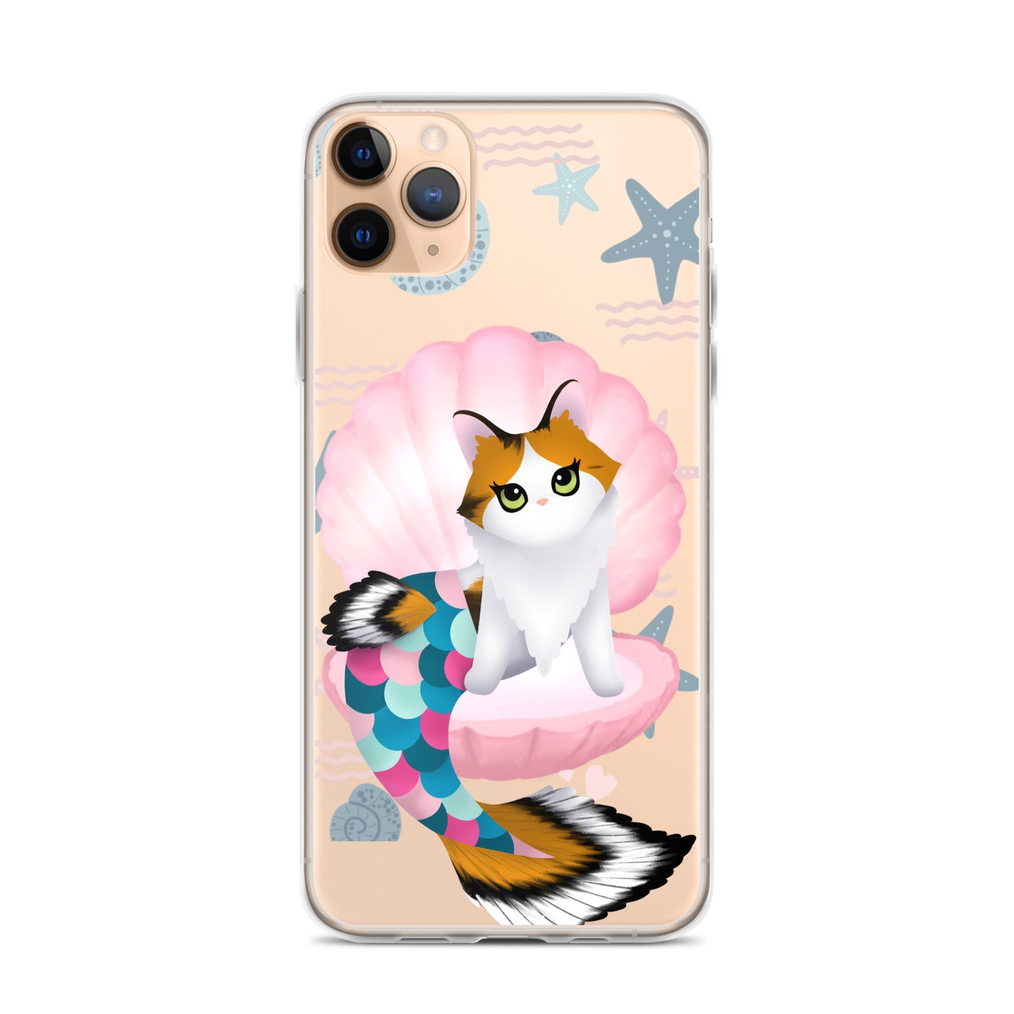 Purrmaid Paisley iPhone Clear Case