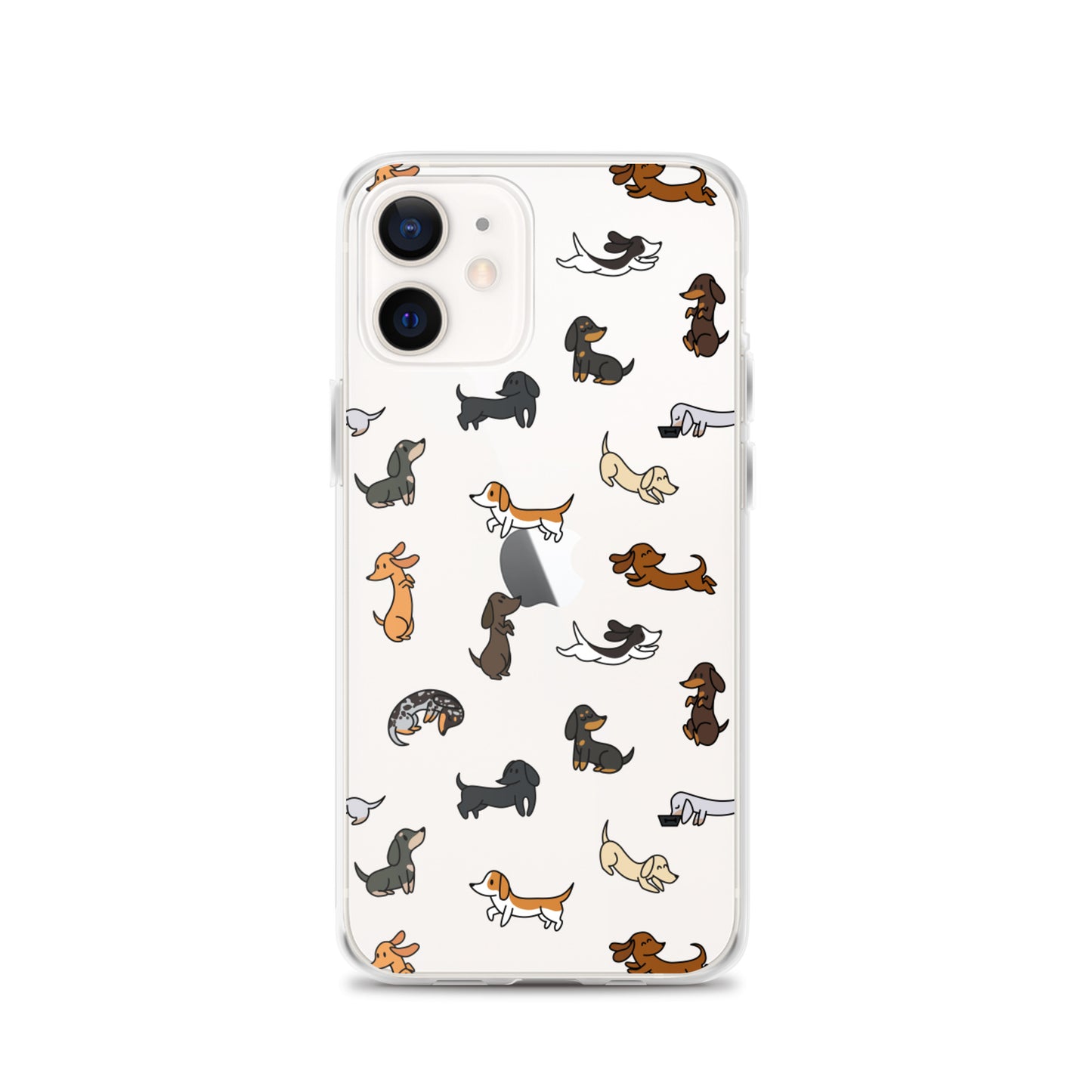 Dachshunds Patterned iPhone Clear Case