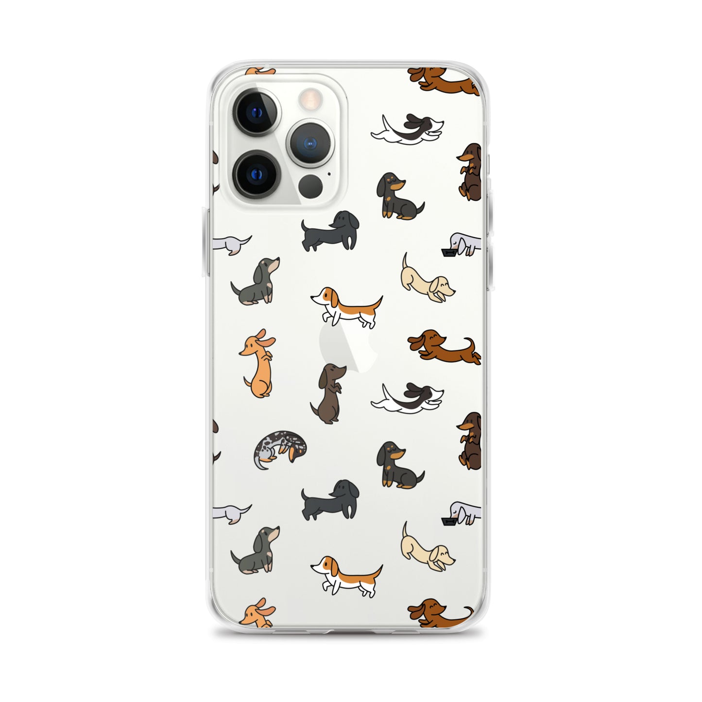 Dachshunds Patterned iPhone Clear Case