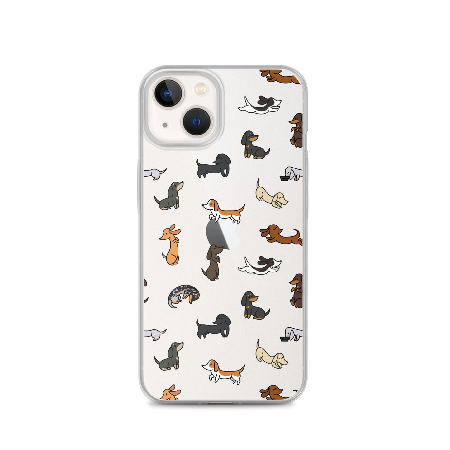 Dachshunds Patterned iPhone Clear Case