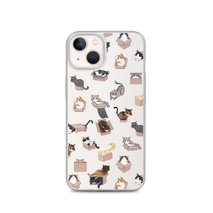 Kitty in a Box iPhone Clear Case