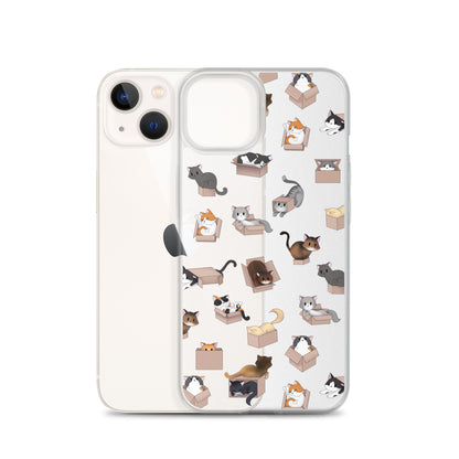 Kitty in a Box iPhone Clear Case