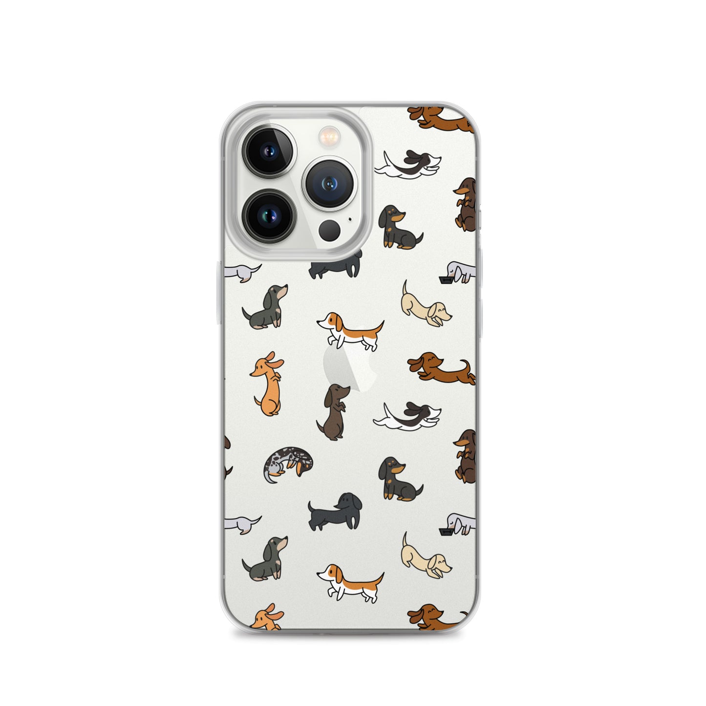 Dachshunds Patterned iPhone Clear Case