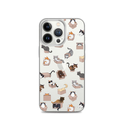 Kitty in a Box iPhone Clear Case