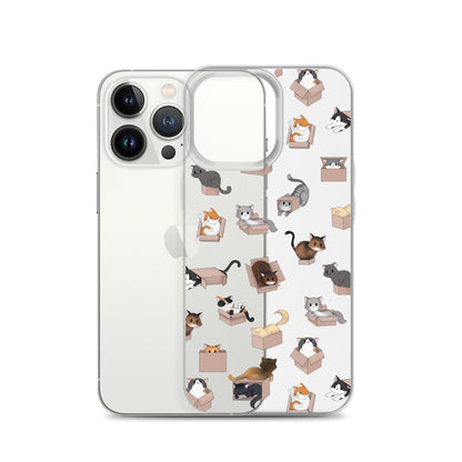 Kitty in a Box iPhone Clear Case