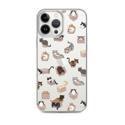 Kitty in a Box iPhone Clear Case