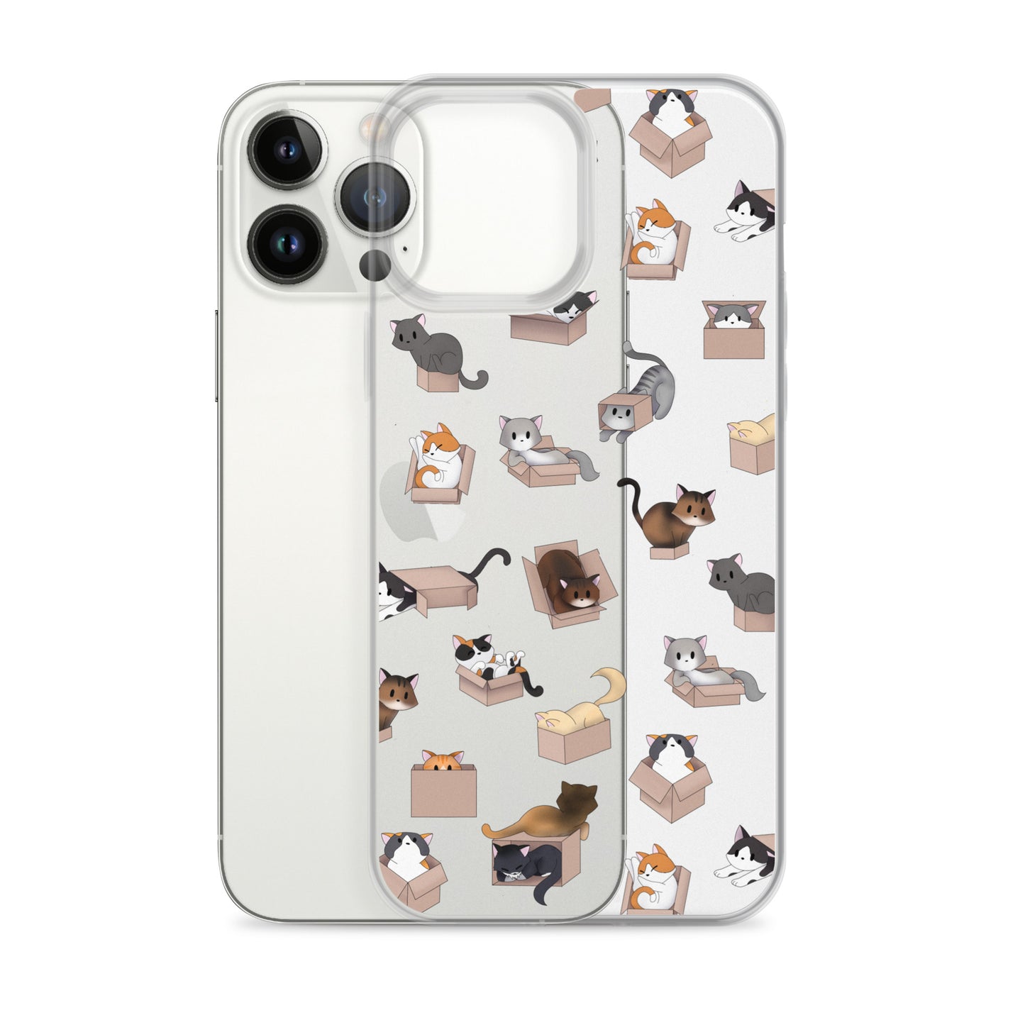 Kitty in a Box iPhone Clear Case