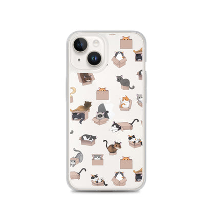 Kitty in a Box iPhone Clear Case