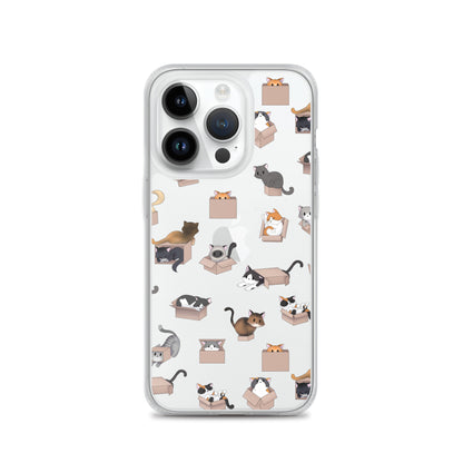 Kitty in a Box iPhone Clear Case