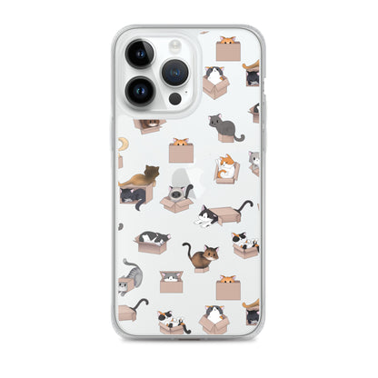 Kitty in a Box iPhone Clear Case