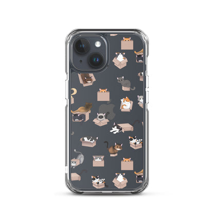 Kitty in a Box iPhone Clear Case